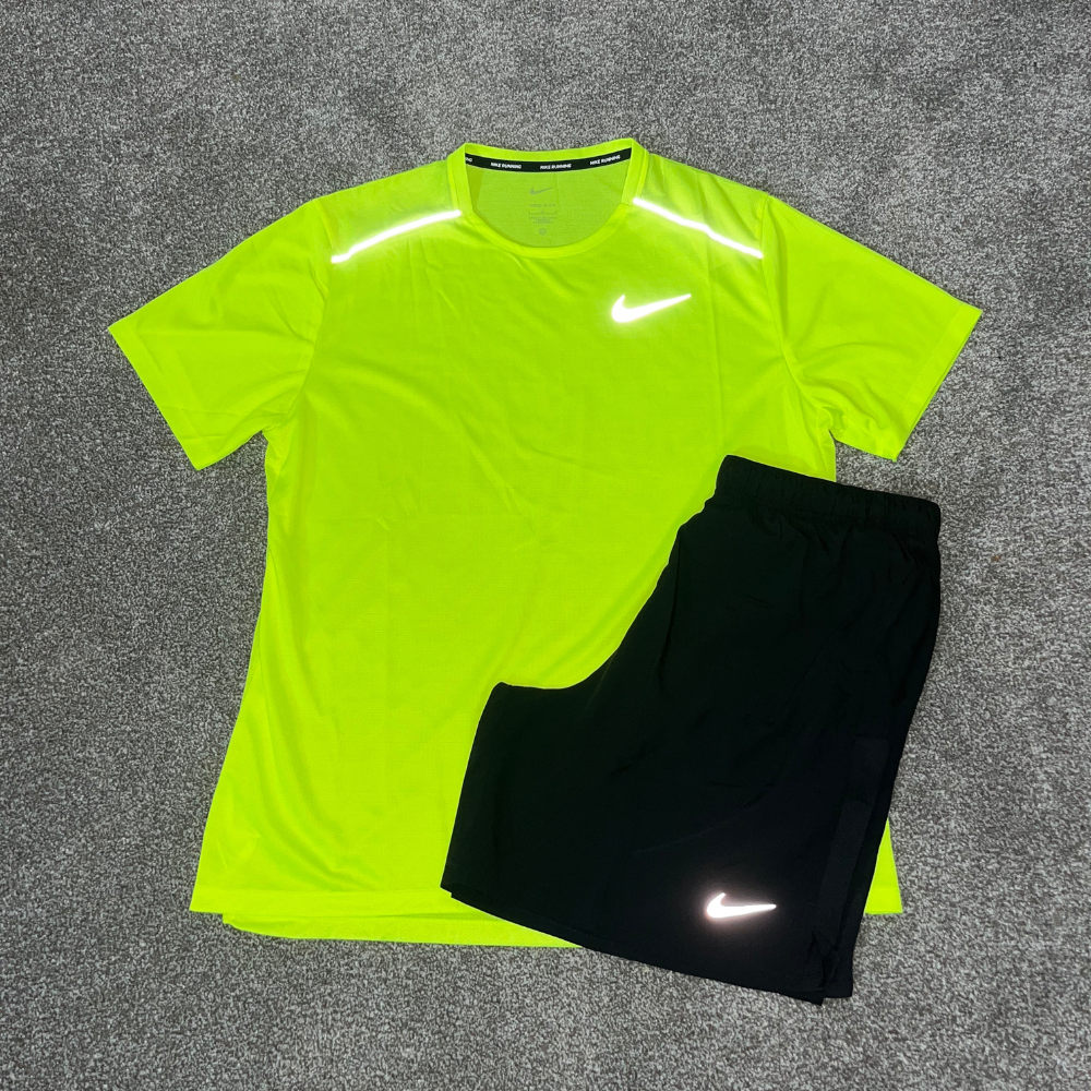 Nike Miler Tee & 7" Challenger Shorts 'Volt'