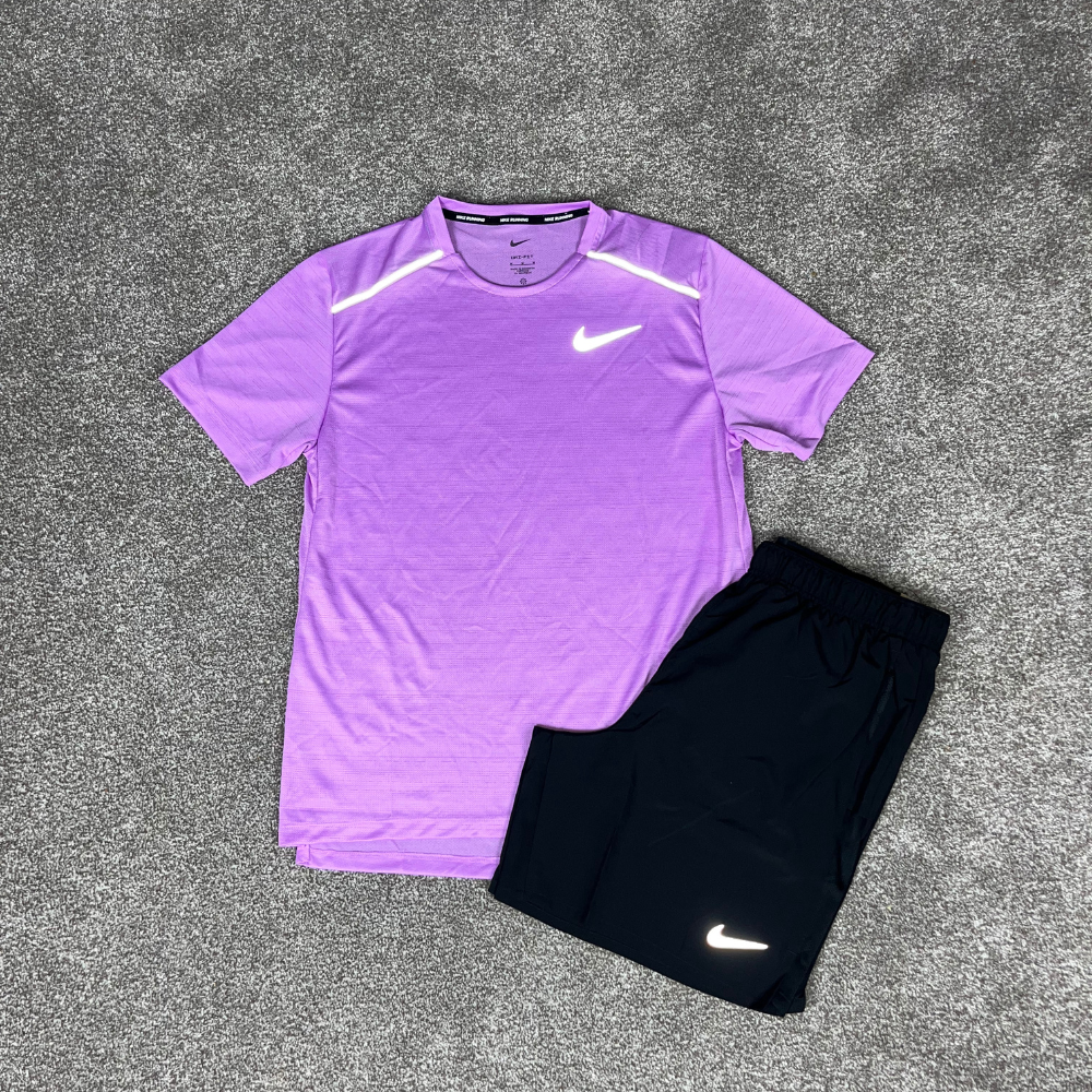 Nike Miler Tee & 7" Challenger Shorts 'Lilac'