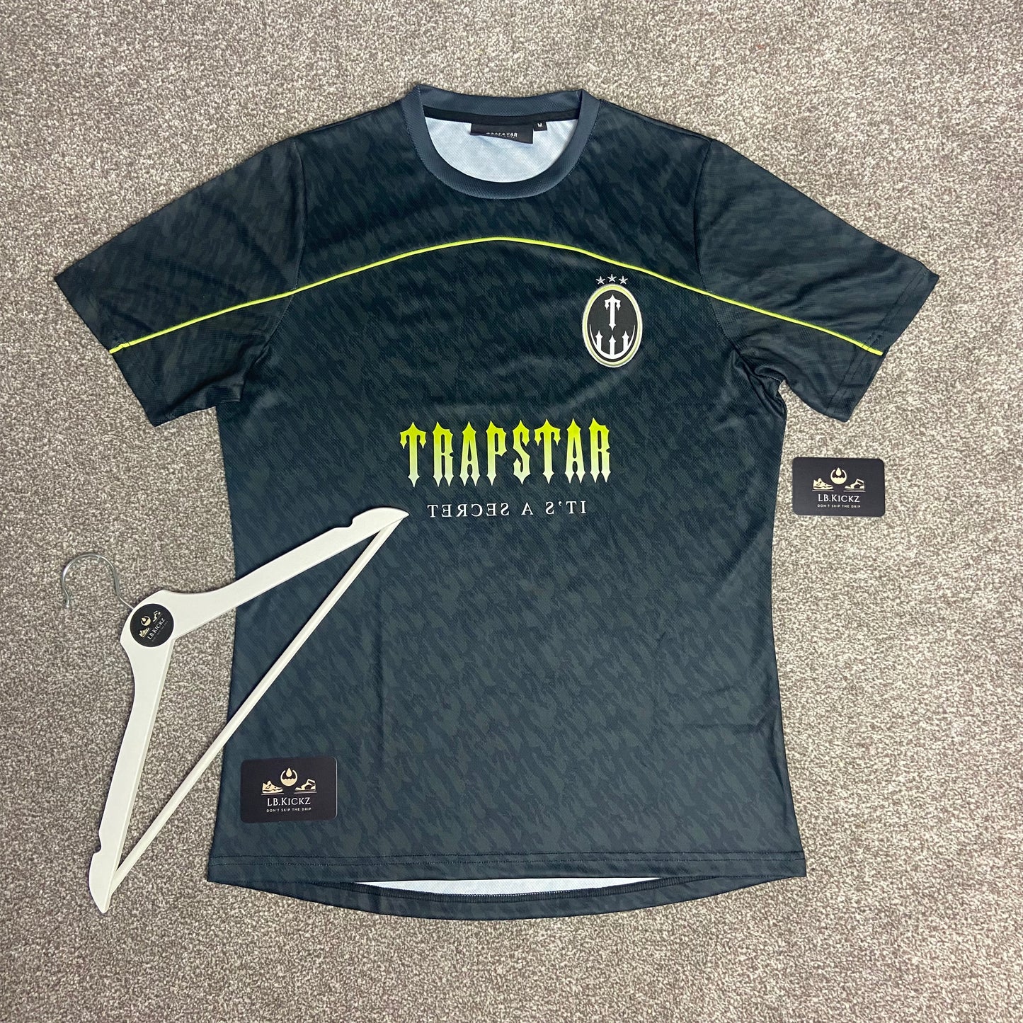 Trapstar Football Jersey 'Black/Lime'