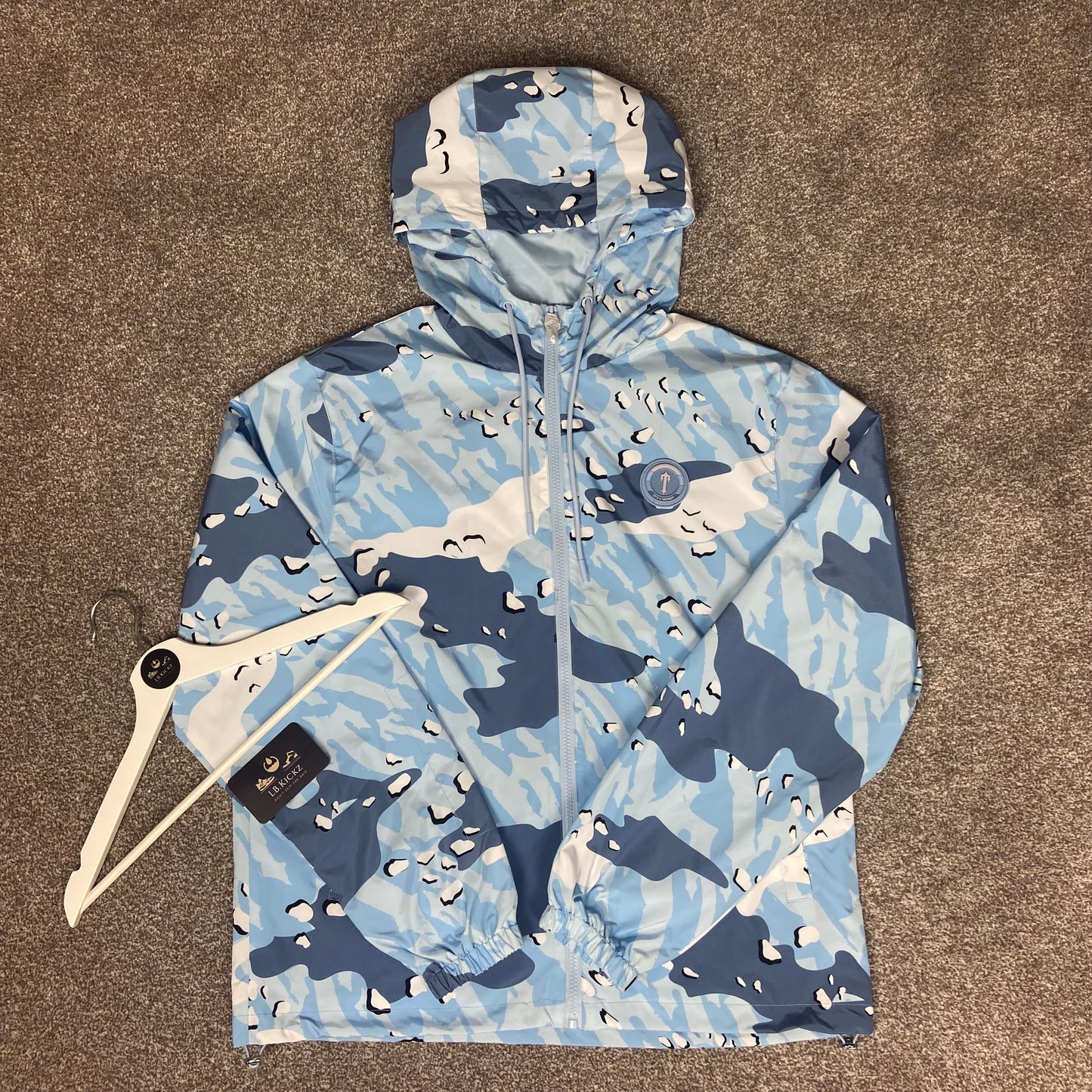 Trapstar Decoded Camo Windbreaker 'Baby Blue'