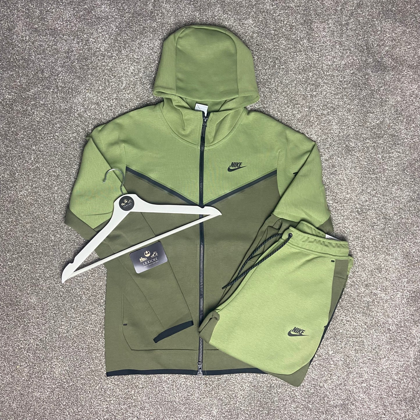 Nike Tech Fleece Tracksuit 'Olive/Black'