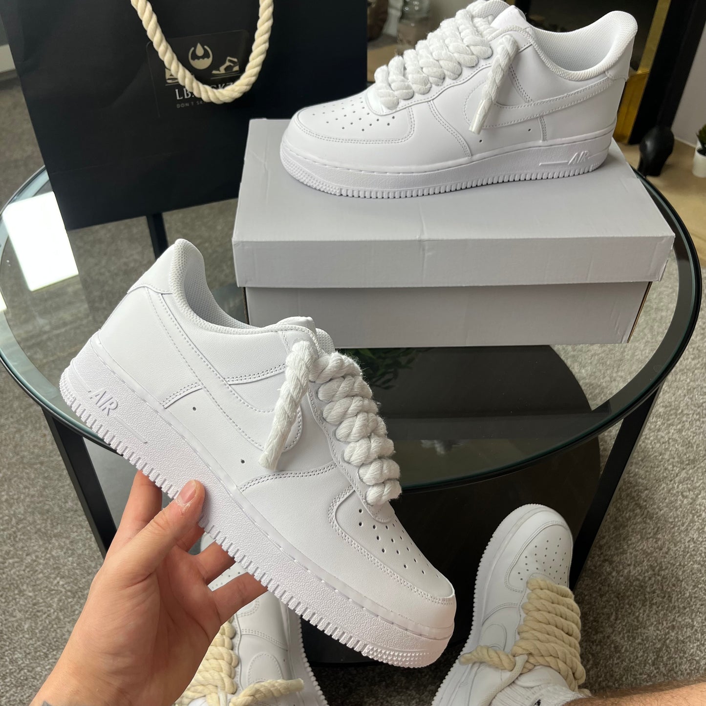 Roped Air Force 1 'Triple White'