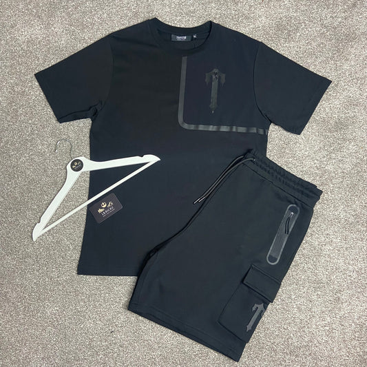 Trapstar Irongate T Tech Zip Short Set 'Black'