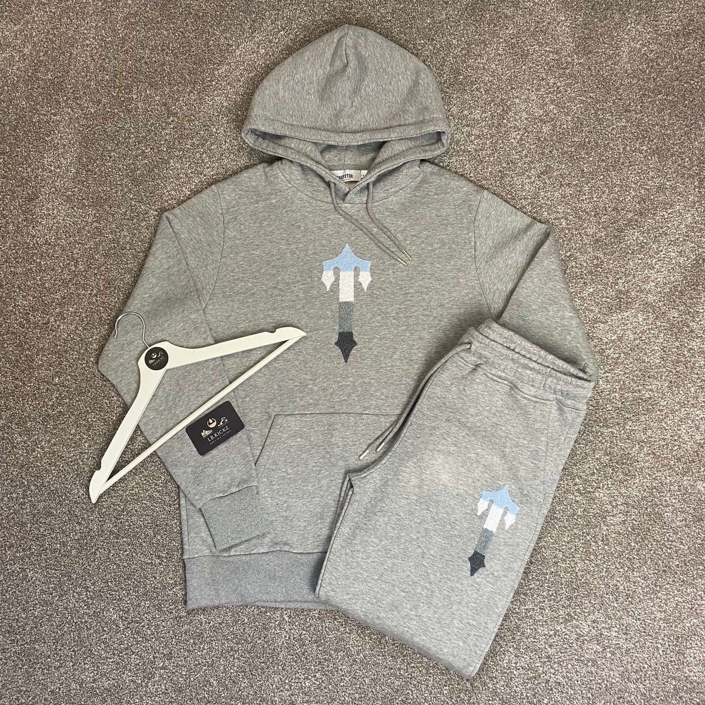 Trapstar Irongate T Chenille Tracksuit 'Grey/Ice Blue'