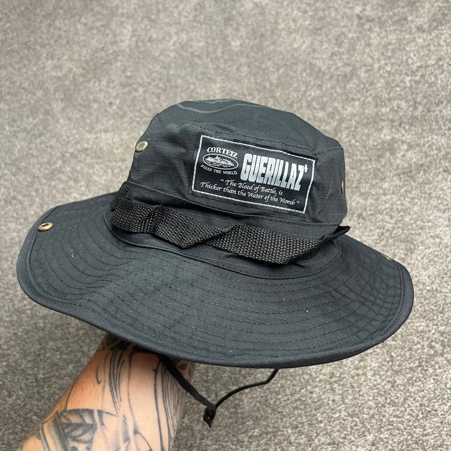 Corteiz Guerillaz Bucket Hat 'Blackout'